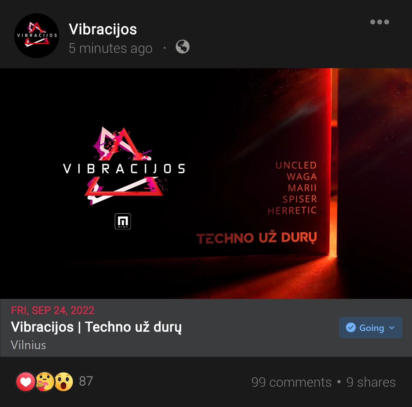 Vibracijos | Techno už durų