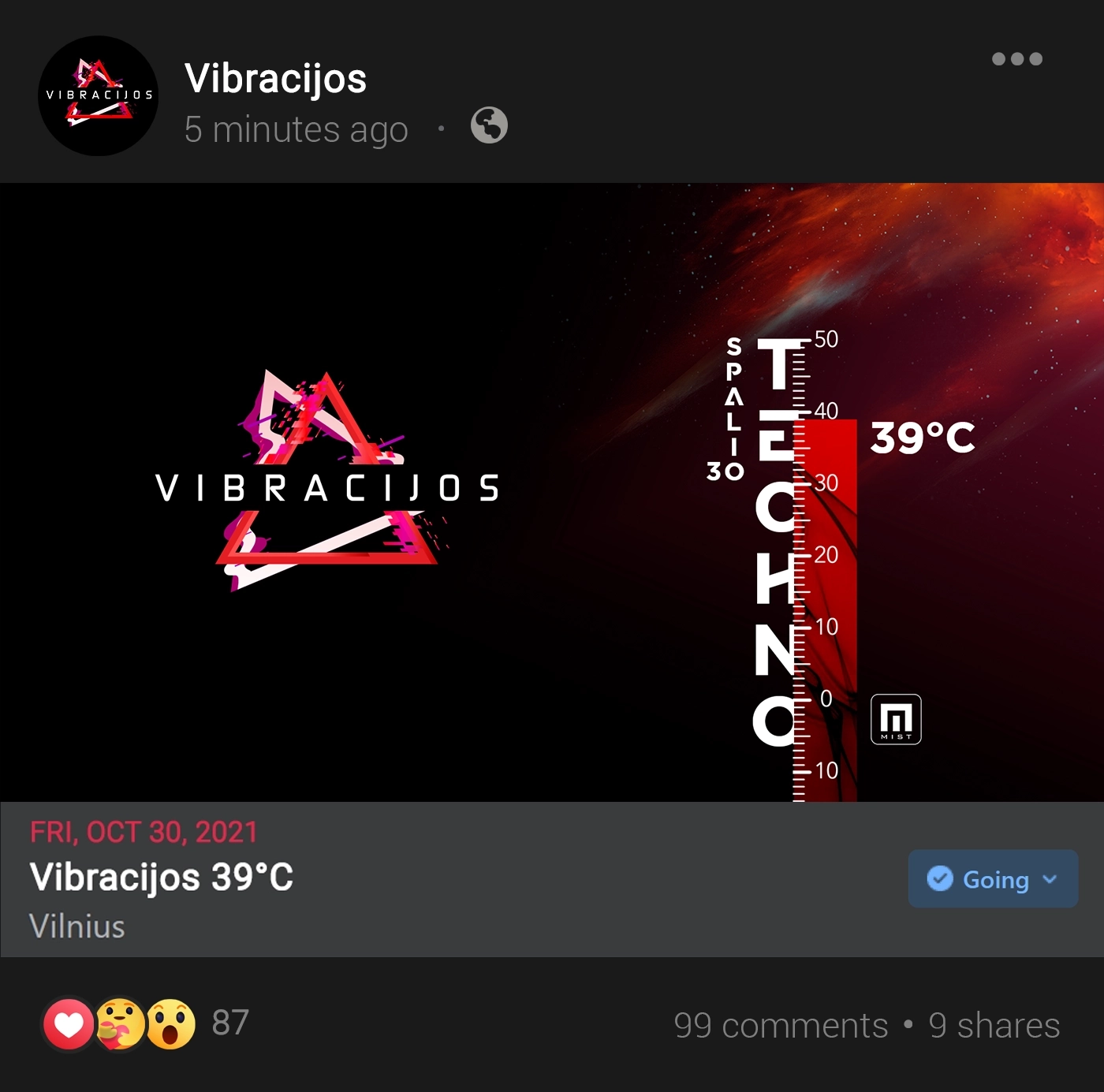Vibracijos 39°C